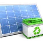 Ein Photovoltaik Modul und eine Batterie